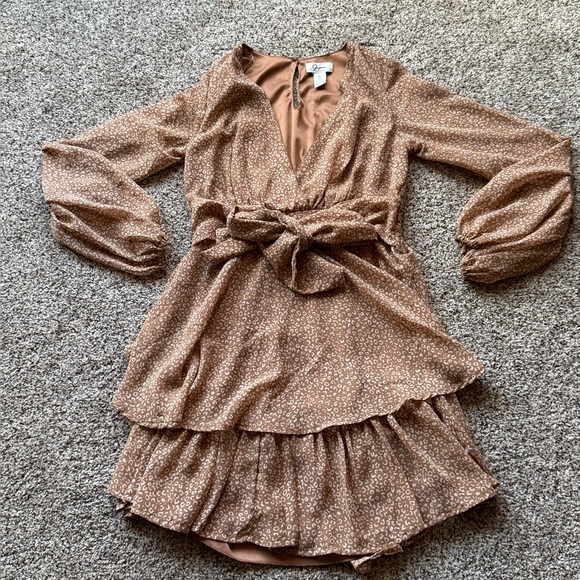 Japna Dresses & Skirts - Japna Dress Animal print Small, there is a tie for the front flowy, underlay